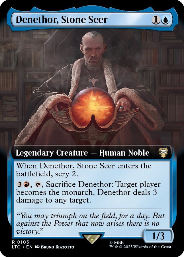 Denethor, Stone Seer (Extended Art) 103 card from Commander: The Lord of the Rings: Tales of Middle-earth
