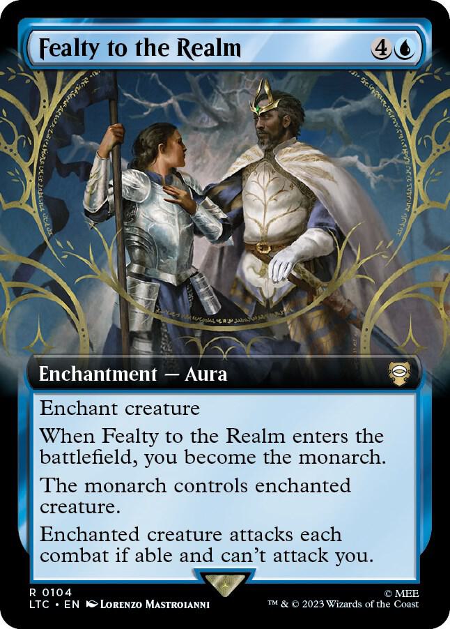 Fealty to the Realm (Extended Art) 104 card from Commander: The Lord of the Rings: Tales of Middle-earth