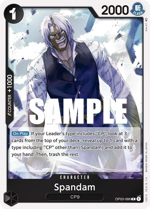 Spandam OP03-086 card from Pillars of Strength