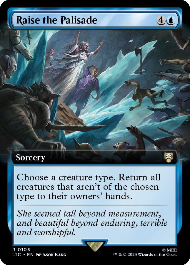 Raise the Palisade (Extended Art) 106 card from Commander: The Lord of the Rings: Tales of Middle-earth