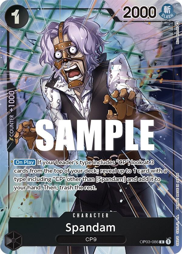 Spandam (Alternate Art) OP03-086 card from Pillars of Strength