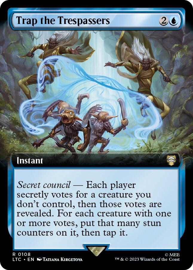 Trap the Trespassers (Extended Art) 108 card from Commander: The Lord of the Rings: Tales of Middle-earth
