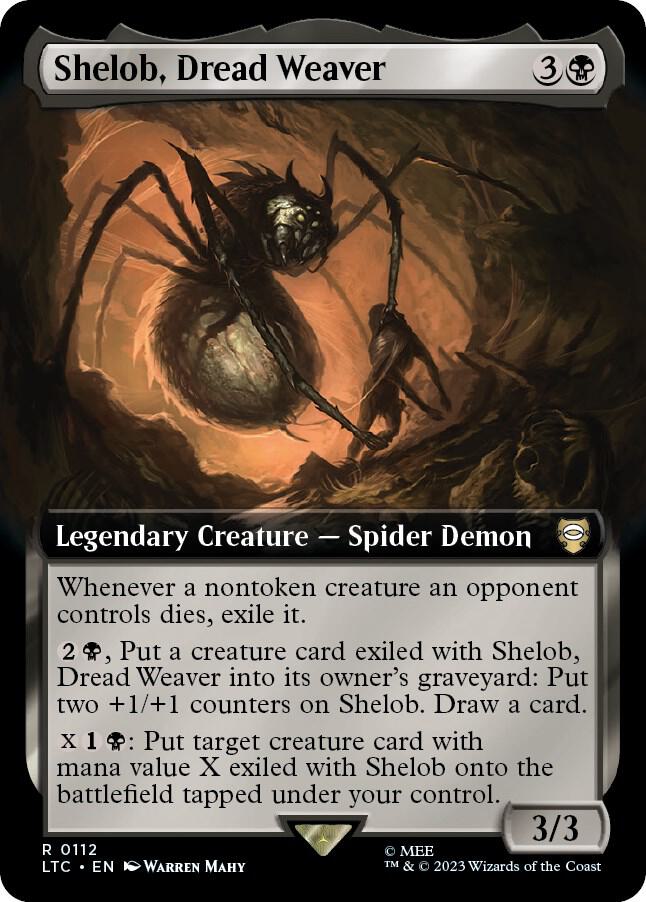 Shelob, Dread Weaver (Extended Art) 112 card from Commander: The Lord of the Rings: Tales of Middle-earth