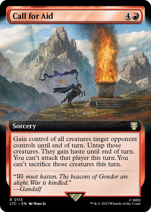 Call for Aid (Extended Art) 113 card from Commander: The Lord of the Rings: Tales of Middle-earth