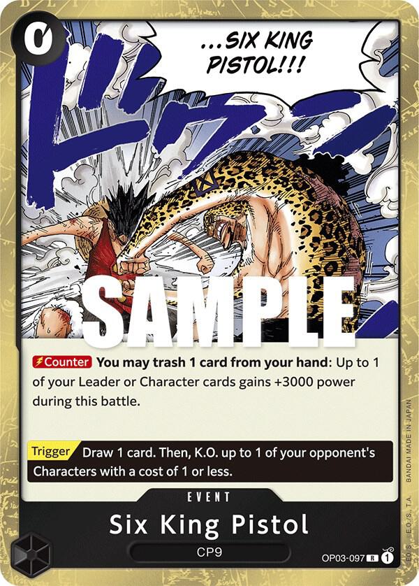 Six King Pistol OP03-097 card from Pillars of Strength
