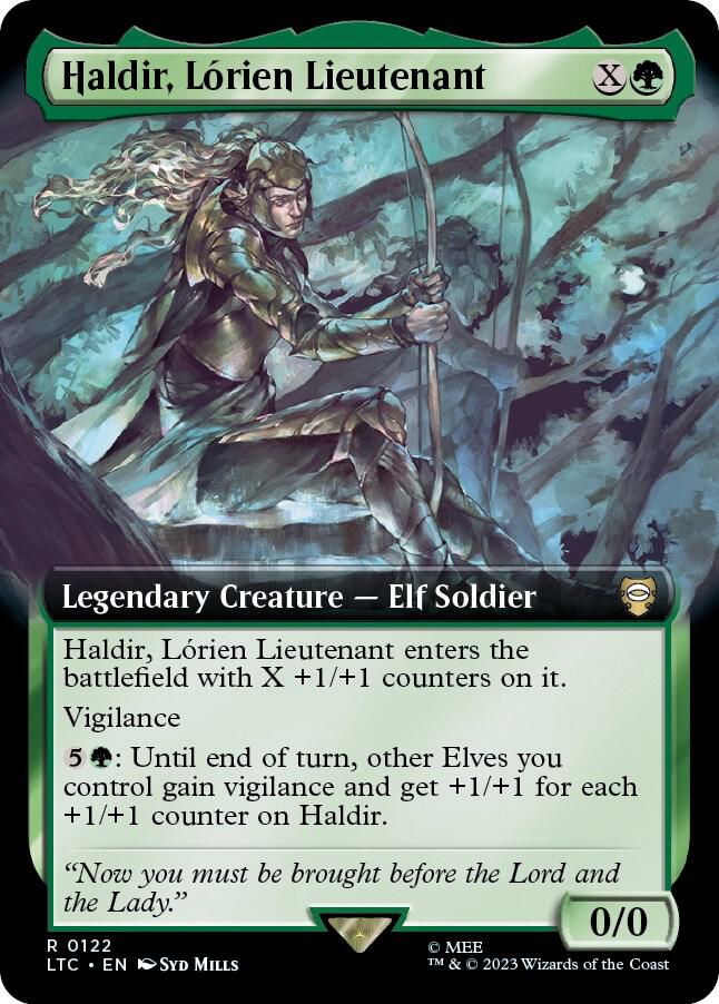 Haldir, Lorien Lieutenant (Extended Art) 122 card from Commander: The Lord of the Rings: Tales of Middle-earth