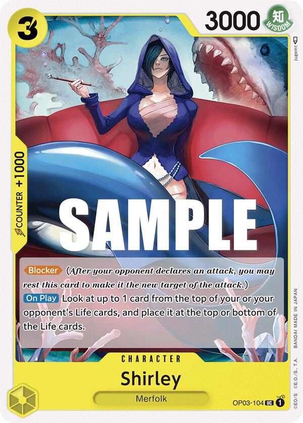 Shirley OP03-104 card from Pillars of Strength