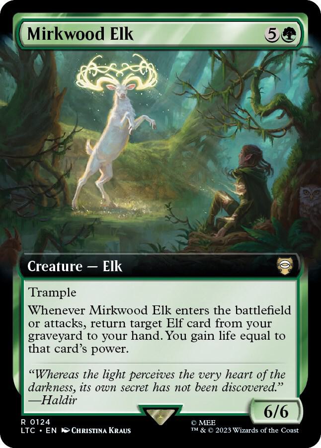 Mirkwood Elk (Extended Art) 124 card from Commander: The Lord of the Rings: Tales of Middle-earth