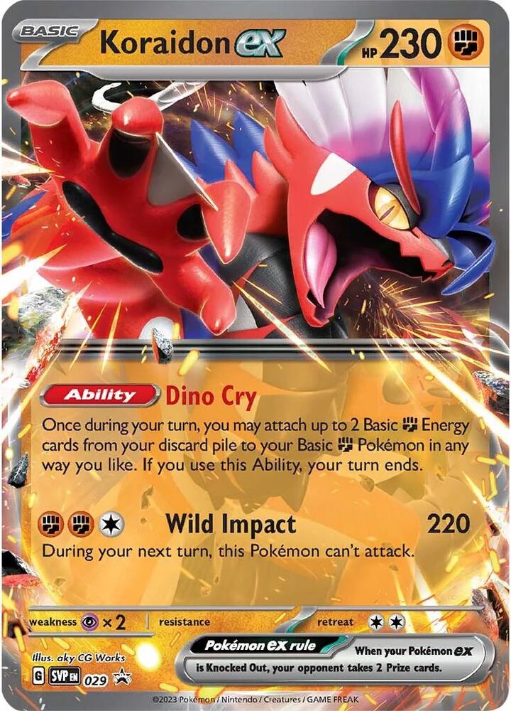 Koraidon ex 029 card from SV: Scarlet & Violet Promo Cards