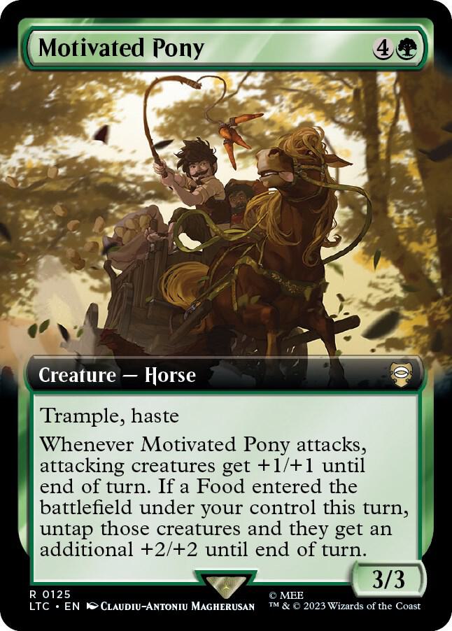 Motivated Pony (Extended Art) 125 card from Commander: The Lord of the Rings: Tales of Middle-earth