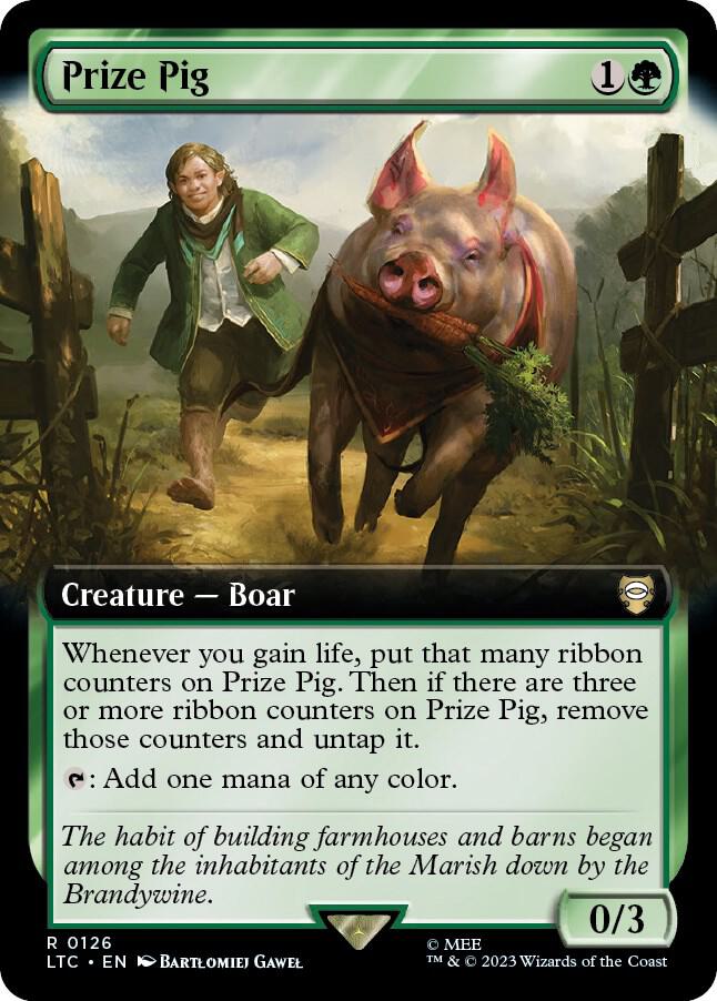 Prize Pig (Extended Art) 126 card from Commander: The Lord of the Rings: Tales of Middle-earth