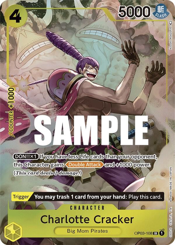 Charlotte Cracker (Alternate Art) OP03-108 card from Pillars of Strength