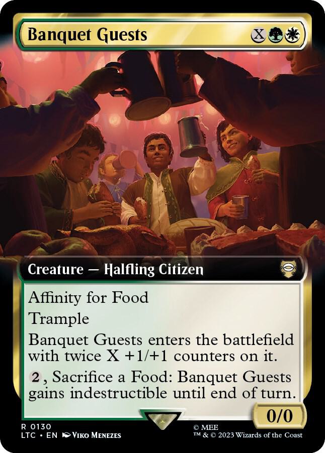 Banquet Guests (Extended Art) 130 card from Commander: The Lord of the Rings: Tales of Middle-earth