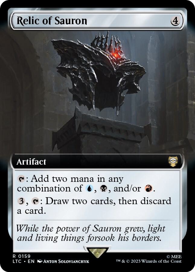 Relic of Sauron (Extended Art) 159 card from Commander: The Lord of the Rings: Tales of Middle-earth