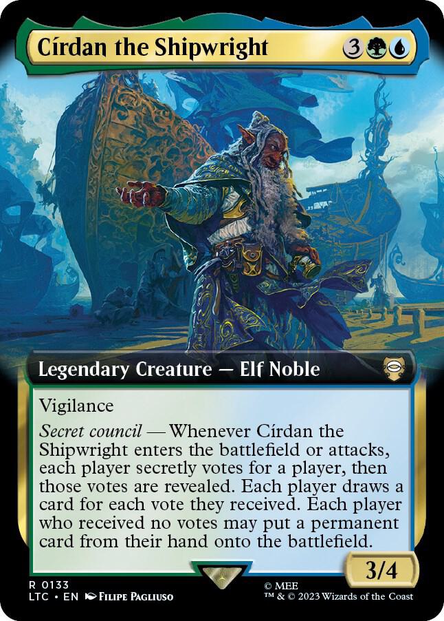 Cirdan the Shipwright (Extended Art) 133 card from Commander: The Lord of the Rings: Tales of Middle-earth