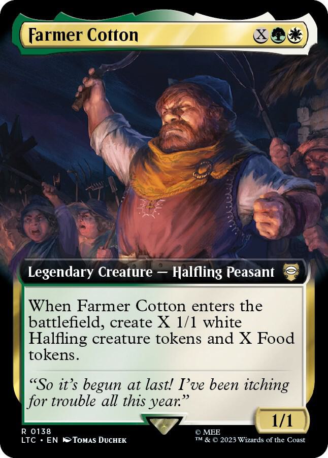 Farmer Cotton (Extended Art) 138 card from Commander: The Lord of the Rings: Tales of Middle-earth