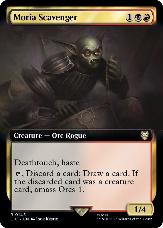 Moria Scavenger (Extended Art) 145 card from Commander: The Lord of the Rings: Tales of Middle-earth