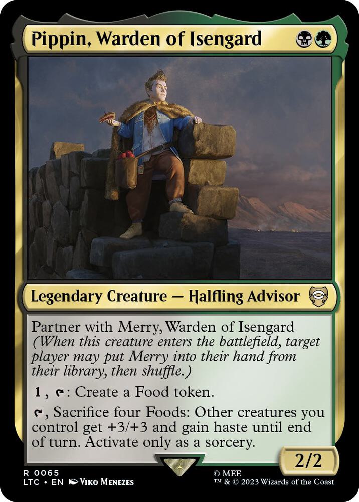 Pippin, Warden of Isengard 65 card from Commander: The Lord of the Rings: Tales of Middle-earth