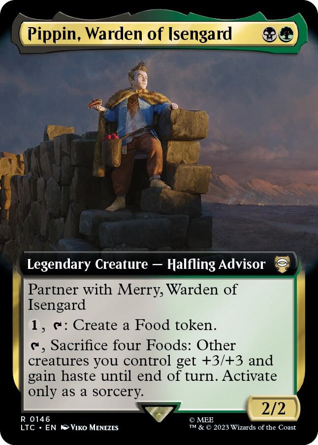 Pippin, Warden of Isengard (Extended Art) 146 card from Commander: The Lord of the Rings: Tales of Middle-earth