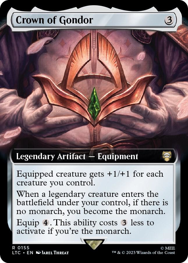 Crown of Gondor (Extended Art) 155 card from Commander: The Lord of the Rings: Tales of Middle-earth