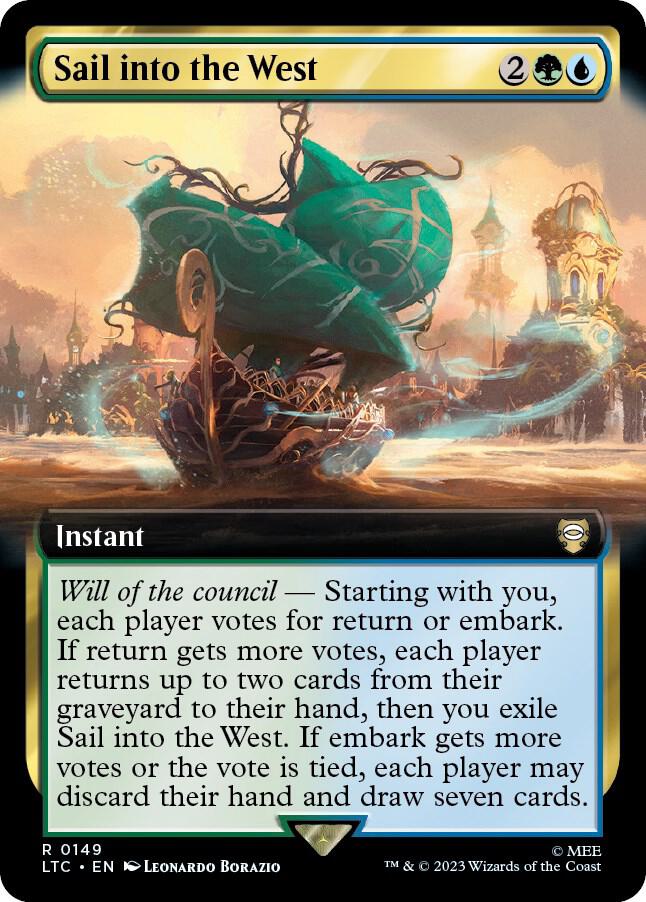 Sail into the West (Extended Art) 149 card from Commander: The Lord of the Rings: Tales of Middle-earth