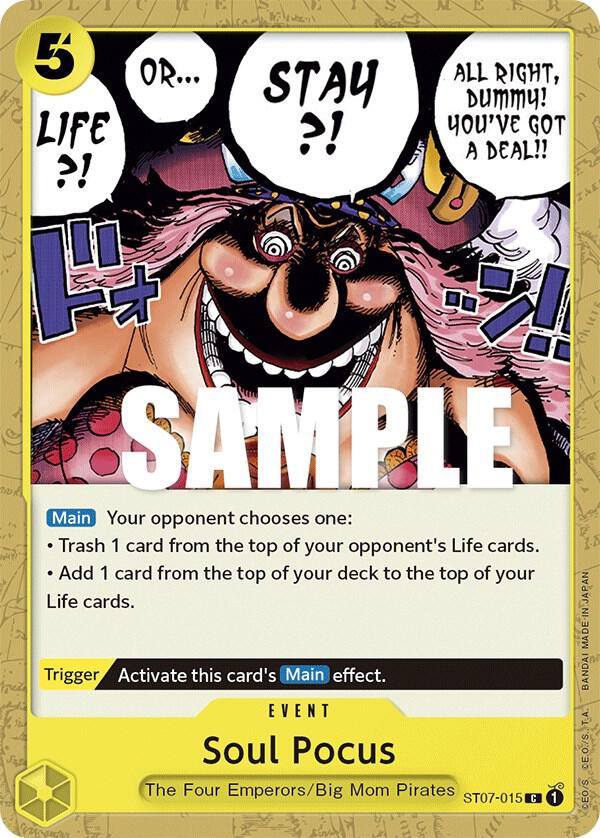 Soul Pocus ST07-015 card from Starter Deck 7: Big Mom Pirates