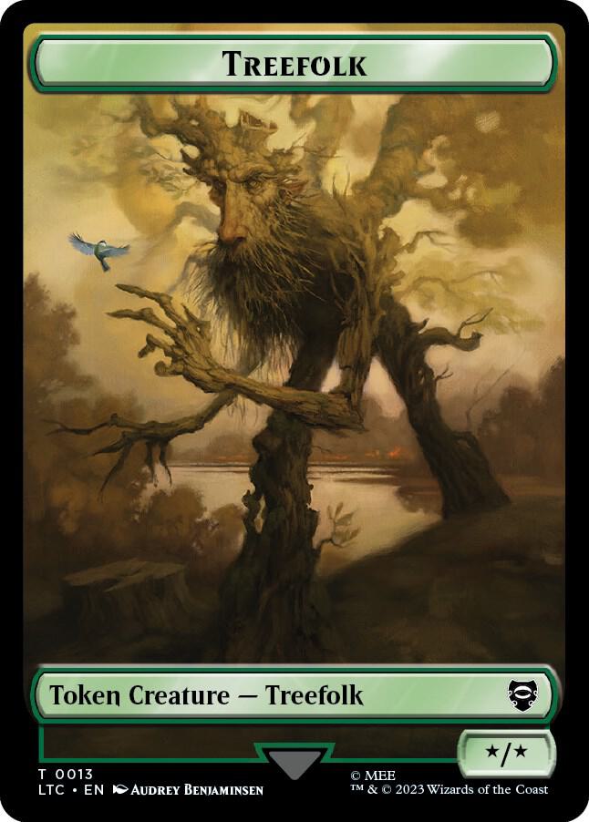 Treefolk // Food Double-Sided Token 13 // 9 card from Commander: The Lord of the Rings: Tales of Middle-earth