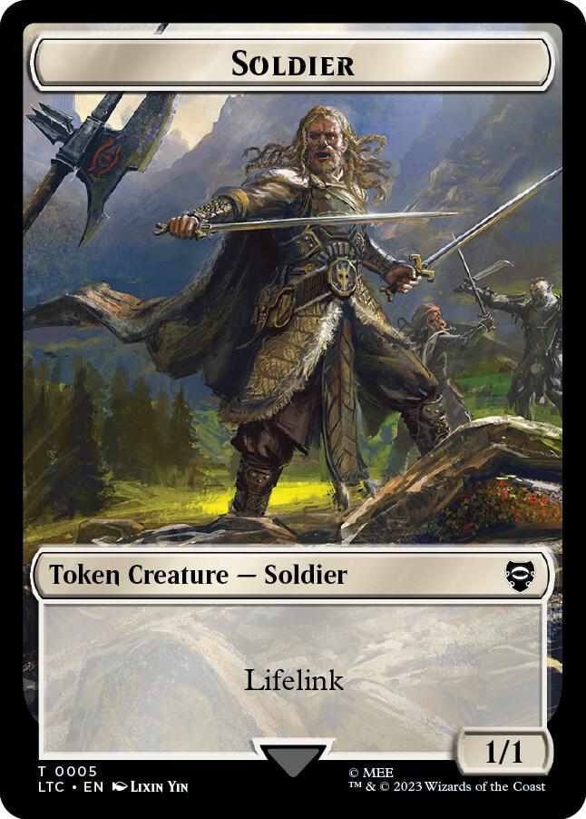 Soldier // Food Double-Sided Token 5 // 10 card from Commander: The Lord of the Rings: Tales of Middle-earth
