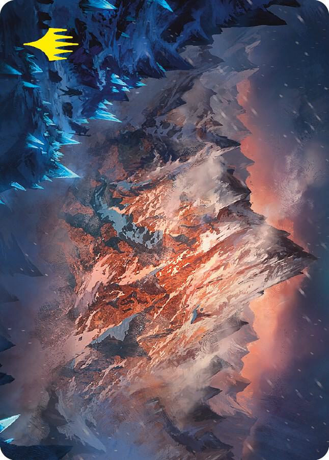 Mountain Art Card (Gold-Stamped Signature) 31 card from Art Series: Universes Beyond: The Lord of the Rings: Tales of Middle-earth