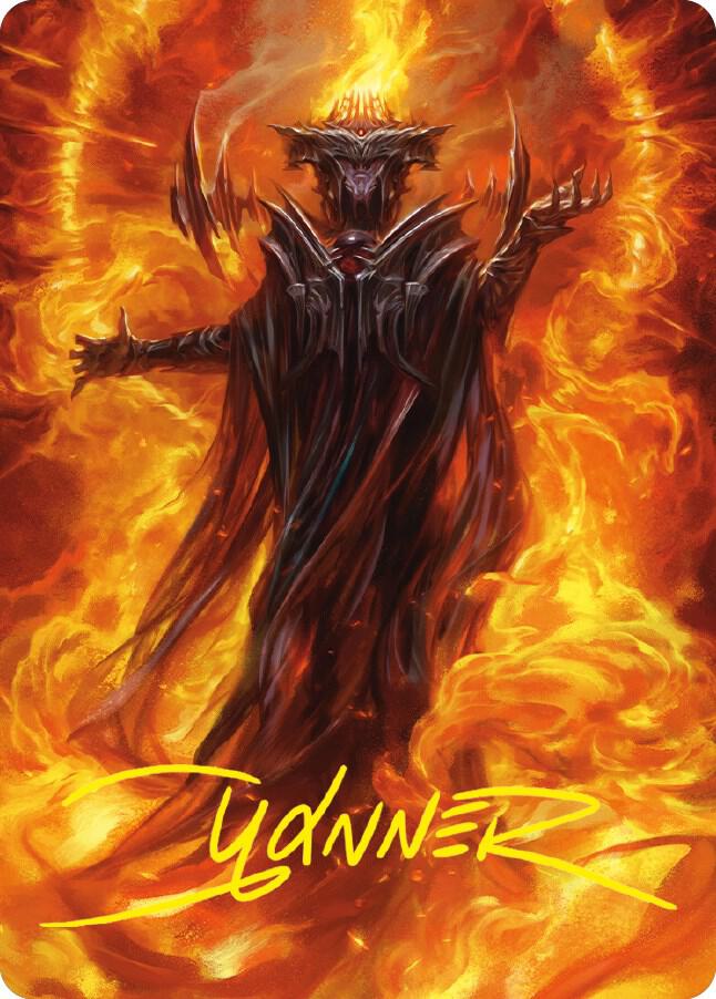 Sauron, the Dark Lord Art Card (Gold-Stamped Signature) 21 card from Art Series: Universes Beyond: The Lord of the Rings: Tales of Middle-earth