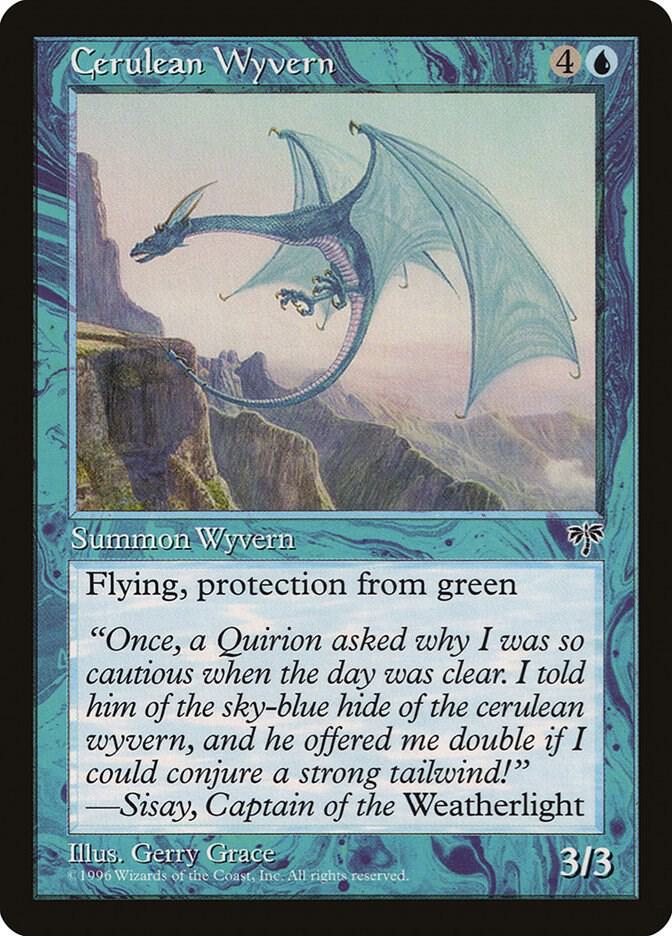 Cerulean Wyvern card from Mirage