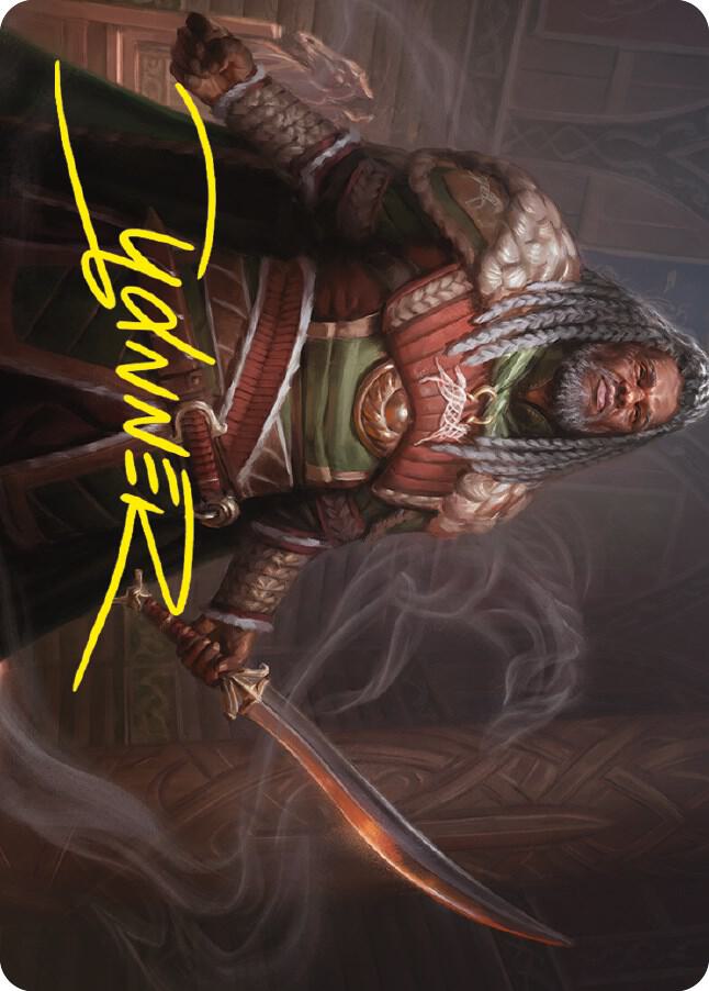 Theoden, King of Rohan Art Card (Gold-Stamped Signature) 25 card from Art Series: Universes Beyond: The Lord of the Rings: Tales of Middle-earth