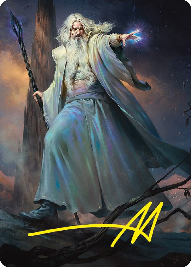 Saruman of Many Colors Art Card (Gold-Stamped Signature) 20 card from Art Series: Universes Beyond: The Lord of the Rings: Tales of Middle-earth