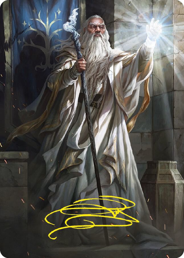 Gandalf the White Art Card (Gold-Stamped Signature) 3 card from Art Series: Universes Beyond: The Lord of the Rings: Tales of Middle-earth