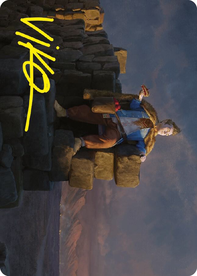 Pippin, Warden of Isengard Art Card (Gold-Stamped Signature) 66 card from Art Series: Universes Beyond: The Lord of the Rings: Tales of Middle-earth