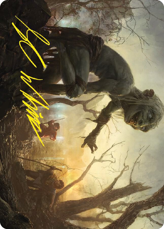 Smeagol, Helpful Guide Art Card (Gold-Stamped Signature) 24 card from Art Series: Universes Beyond: The Lord of the Rings: Tales of Middle-earth