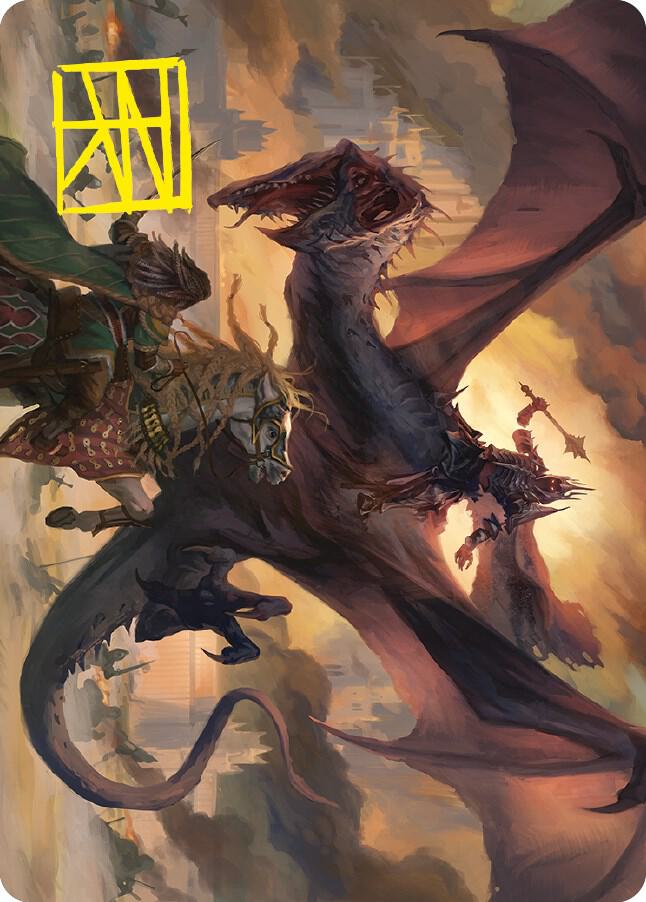 Witch-king, Bringer of Ruin Art Card (Gold-Stamped Signature) 34 card from Art Series: Universes Beyond: The Lord of the Rings: Tales of Middle-earth