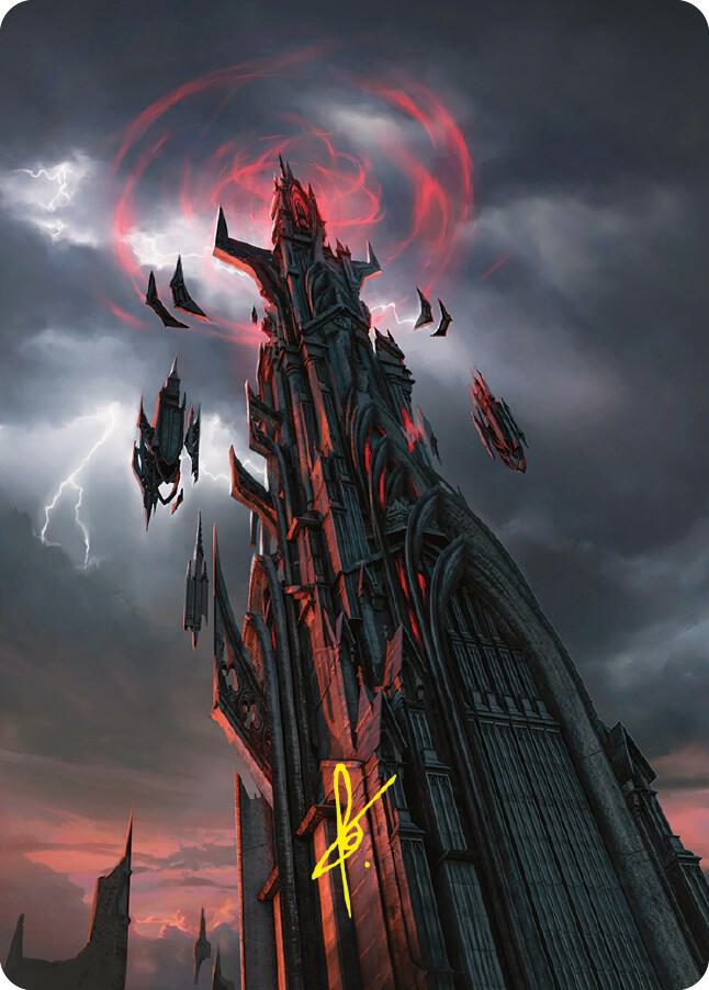 Barad-dur Art Card (Gold-Stamped Signature) 54 card from Art Series: Universes Beyond: The Lord of the Rings: Tales of Middle-earth