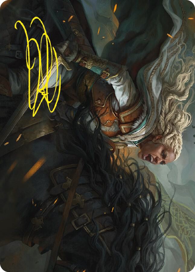 Eowyn, Fearless Knight Art Card (Gold-Stamped Signature) 15 card from Art Series: Universes Beyond: The Lord of the Rings: Tales of Middle-earth