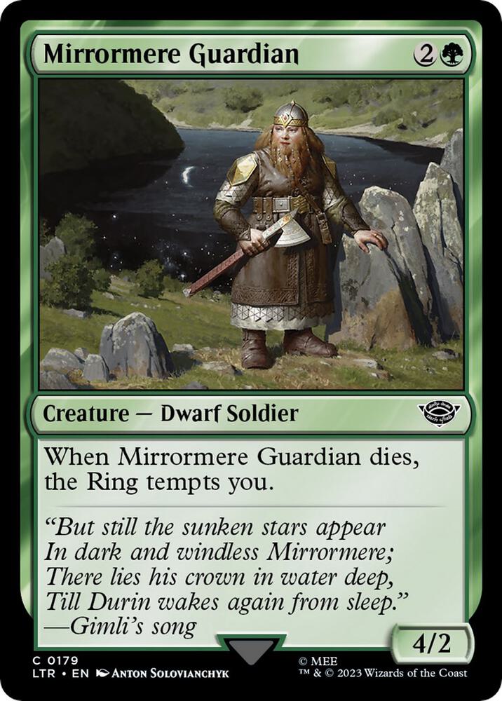 Mirrormere Guardian 179 card from Universes Beyond: The Lord of the Rings: Tales of Middle-earth