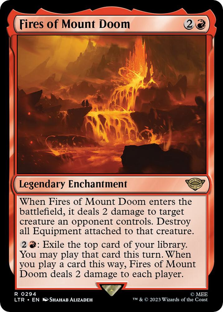Fires of Mount Doom 294 card from Universes Beyond: The Lord of the Rings: Tales of Middle-earth
