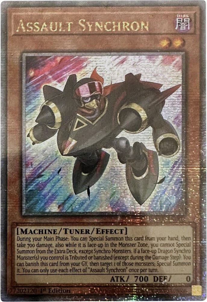Assault Synchron (Quarter Century Secret Rare) BLMR-EN003 card from Battles of Legend: Monstrous Revenge