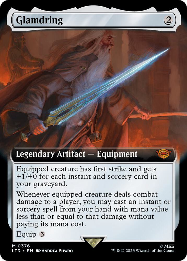 Glamdring (Extended Art) 376 card from Universes Beyond: The Lord of the Rings: Tales of Middle-earth