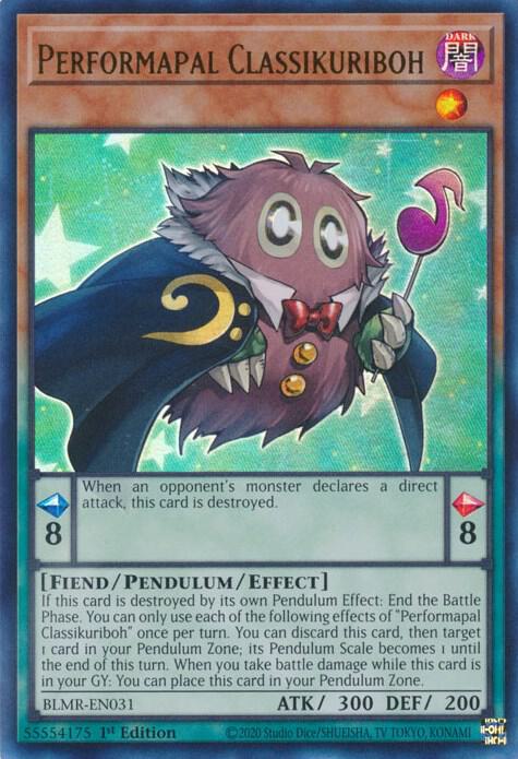 Performapal Classikuriboh BLMR-EN031 card from Battles of Legend: Monstrous Revenge
