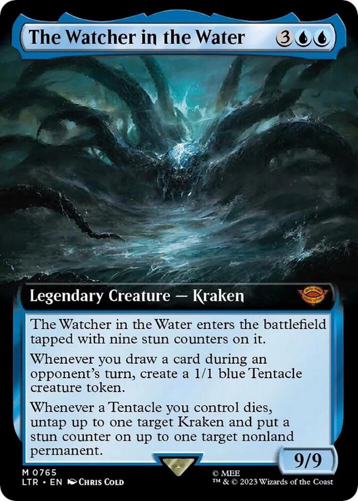 The Watcher in the Water (Extended Art) (Surge Foil) 765 card from Universes Beyond: The Lord of the Rings: Tales of Middle-earth