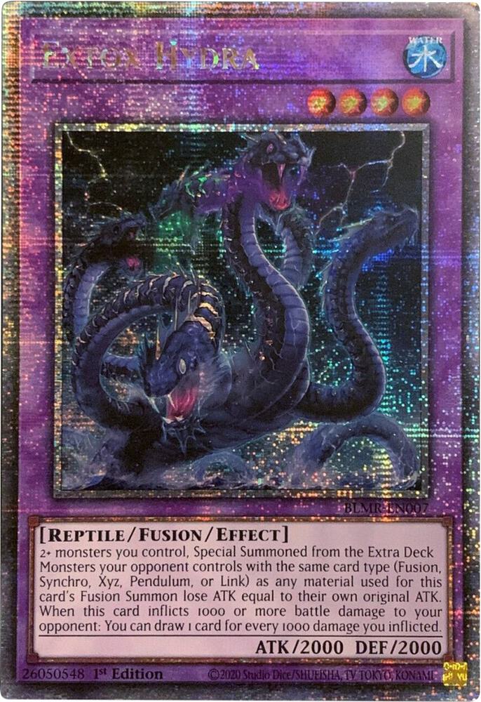 Extox Hydra (Quarter Century Secret Rare) BLMR-EN007 card from Battles of Legend: Monstrous Revenge