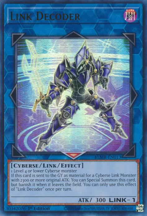 Link Decoder BLMR-EN013 card from Battles of Legend: Monstrous Revenge