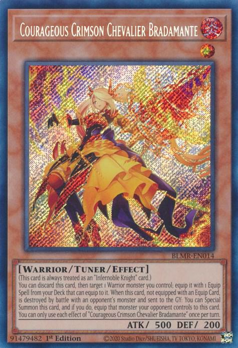Courageous Crimson Chevalier Bradamante BLMR-EN014 card from Battles of Legend: Monstrous Revenge