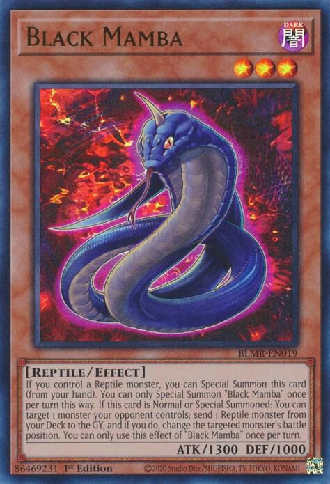 Black Mamba BLMR-EN019 card from Battles of Legend: Monstrous Revenge