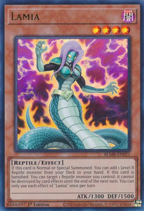 Lamia BLMR-EN021 card from Battles of Legend: Monstrous Revenge